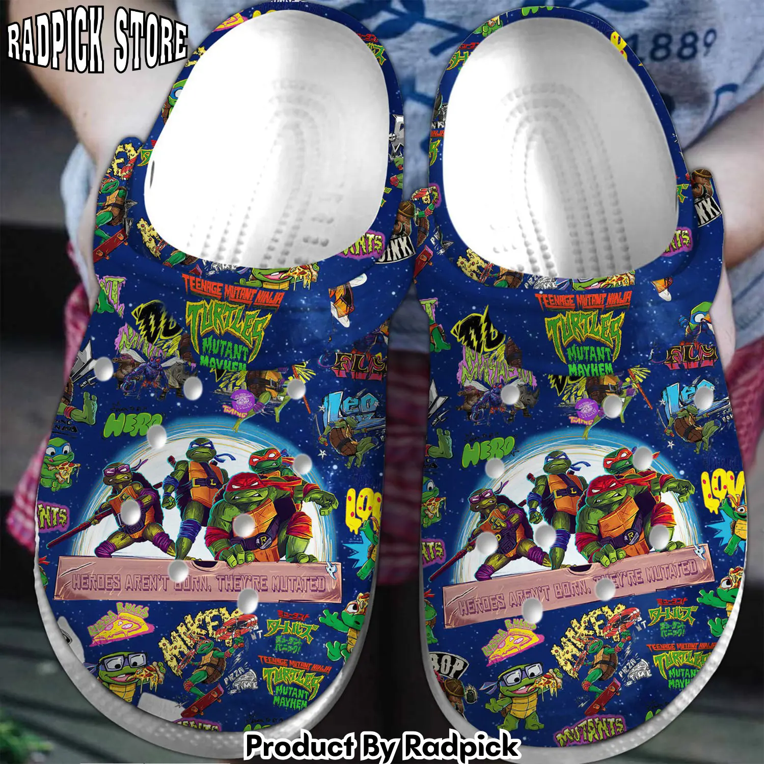 Radpick teenage mutant ninja turtles movie crocss crocband clogs shoes comfortable for men women and kids footwearelite exclusive bu4 rp652809